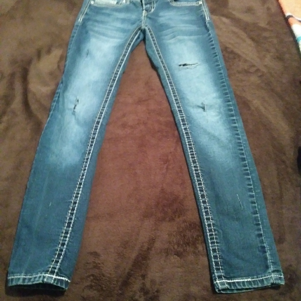 Designer Straight Leg. Stretch Jeans